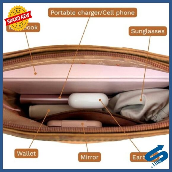 Western Shoulder Bag Upcycled Canvas Leather Base 11.5x9.5x4.5 - Picture 6 of 8